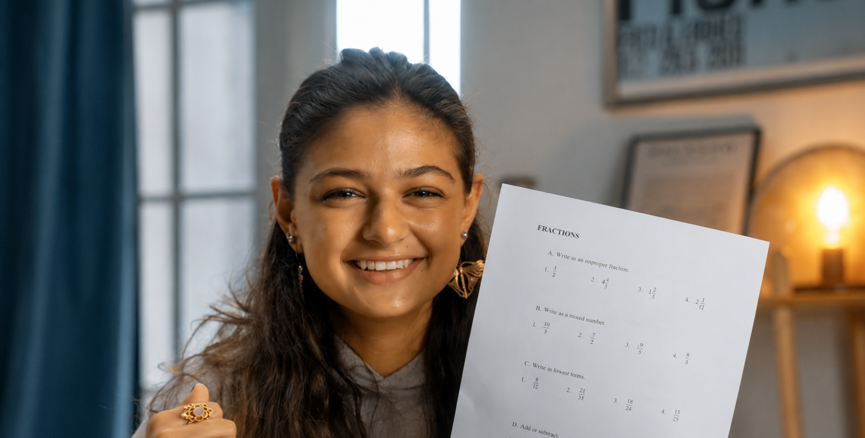 Ase Toptutors -pige med regneark